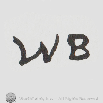 the initials W and B in uppercase letters