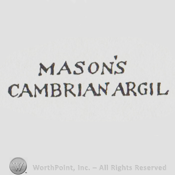 the text MASON'S PATENT IRONSTONE CHINA in uppercase