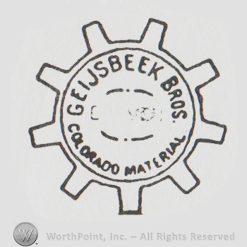 a sprocket with the text "geijsbeek bros colorado material"