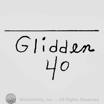 A line above Glidden written above 40