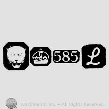 Leopard's Head and Carat Mark Crown +585 and date-letter L