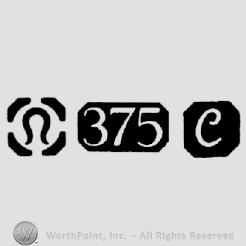 Import Mark and Carat Mark 375 and date-letter C
