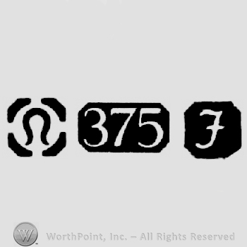 Import Mark and Carat Mark 375 and date-letter F