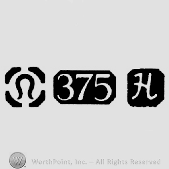 Import Mark and Carat Mark 375 and date-letter H