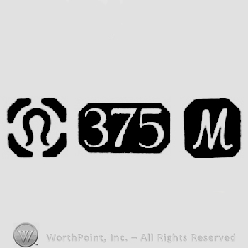 Import Mark and Carat Mark 375 and date-letter M