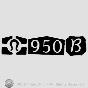Import Mark and Carat Mark 950 and date-letter B