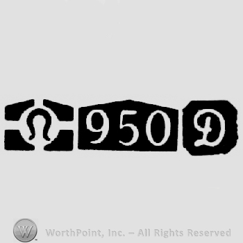 Import Mark and Carat Mark 950 and date-letter D