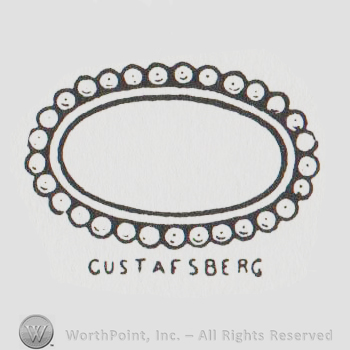 oval logo with "gustafsberg"