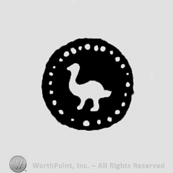 A goose in dotted circle