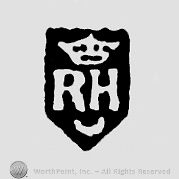 RH crowned, crescent below