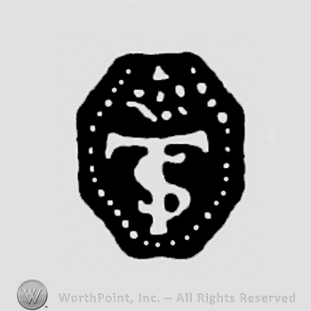 TS in monogram, dotted octagon