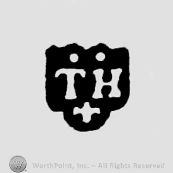 TH, fleur-de-lys below
