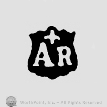 AR, fleur-de-lys above