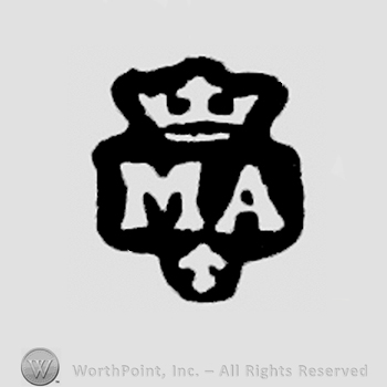 MA, crown above