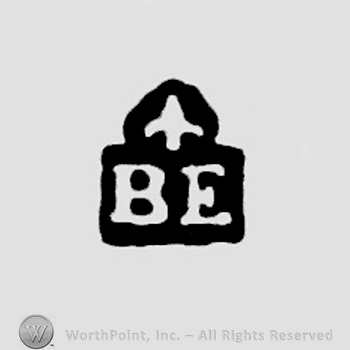 BE, fleur-de-lys above