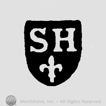 SH, fleur-de-lys below