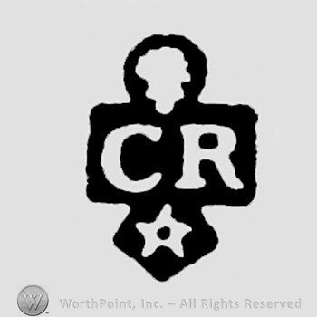 CR, rosette below, escallop abovw