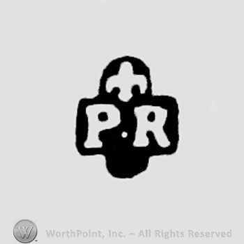 PR, fleur-de-lys above