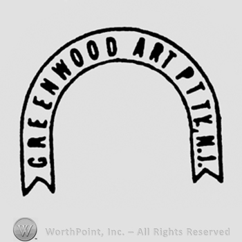 Written on a curved ribbon Greenwood Art Ptik n.1.