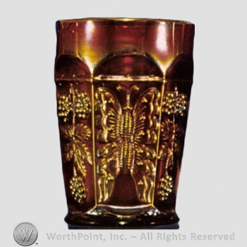Glass pattern: Butterfly and Berry; Butterfly and Grape.