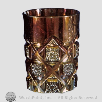 Glass pattern: Checkboard;  Barred Hob Star.