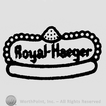 Written inside a crown, Royal-Haeger