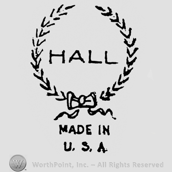 Hall written inside laurels, Made in USA written under