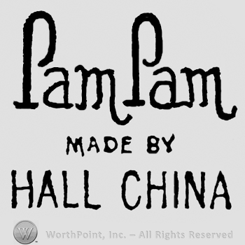 Pam Pam handwritten above, Made by Hall China written under