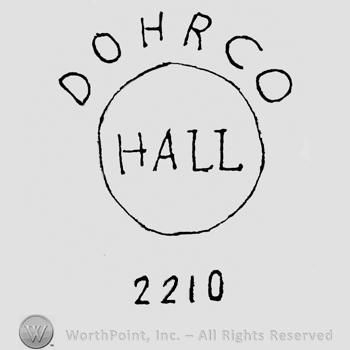 Hall is written inside a circle, Dohrco written above, 2210 under