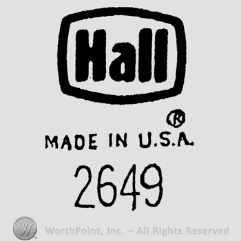 Bold, written inside a square: Hall, unde is written Made in USA, 2649