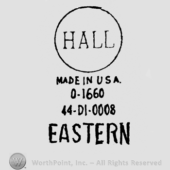 Hall inside a circle, under is written Made in USA, Eastern on the bottom