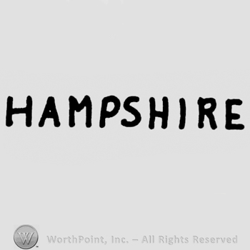 Hampshire, bold and capital written