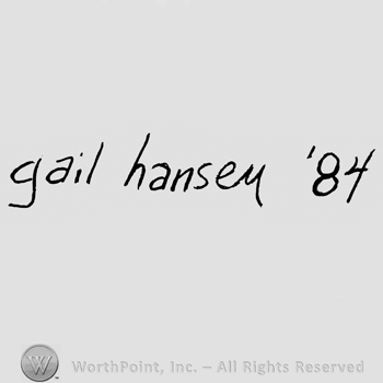 Handwritten gail hansen '84