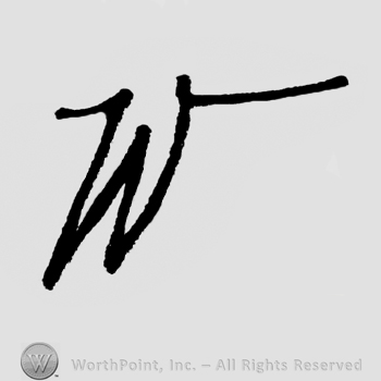 Letter W, handwritten