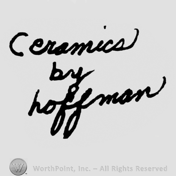 Handwritten on 3 lines: Ceramics by Hoffman