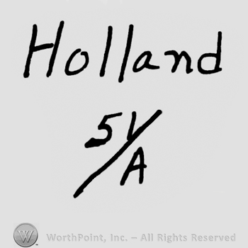 Holland written above, 5YA written under.