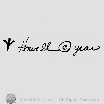 Howell handwritten folowed by c inside a circle, year written at the end.