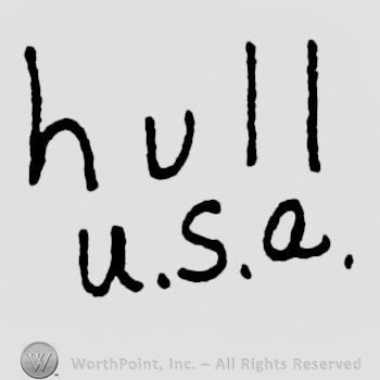 hull u.s.a written on 2 lines