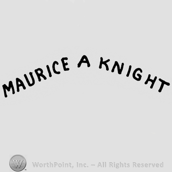 Maurice a Knight: capital written on a curved line