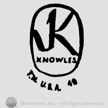 Letter K above, Knowles under, inside an oval. T. M USA written under