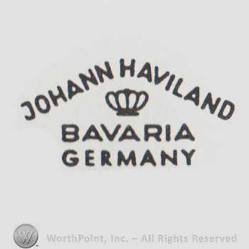 a crown and "johann haviland bavaria germany"