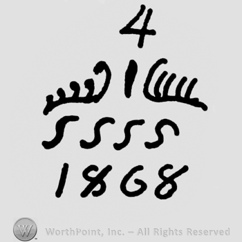 Digit 4 on top, a vertical line under, S S S, 1 & G & written on the bottom.