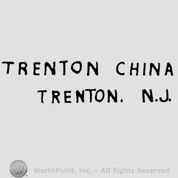 Trenton China Co written above, Trenton N.J. written under