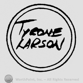 Tyrone Larson: handwritten inside a double outlined circle.