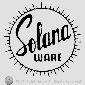 Solana written on a slanted line. Ware written under in a sun shape.