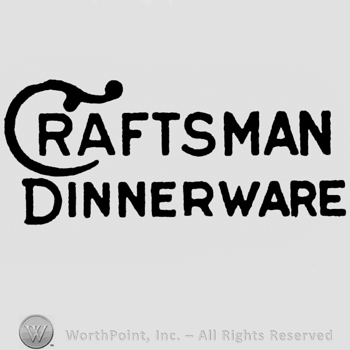 Craftsman written on top, Dinnerware written on the bottom