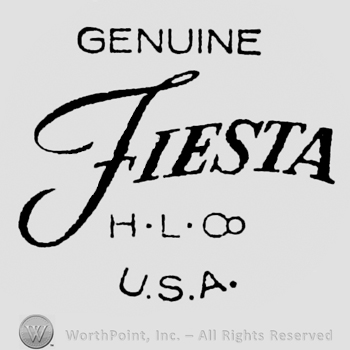 Genuine written on top. Fiesta written under. H L Co USA written on the bottom