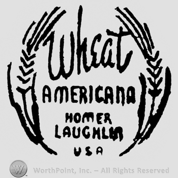 Wheat Americana Homer Laughlin USA written between wheat grains