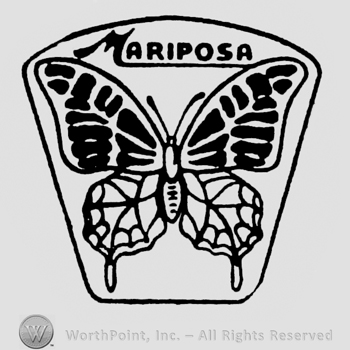 Image of a butterfly. Mariposa written above.