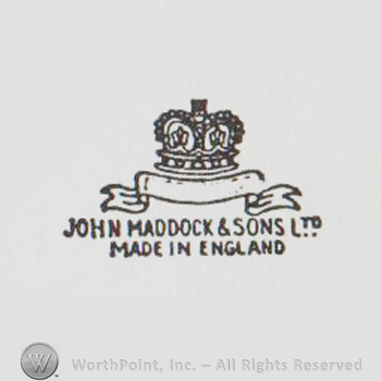a crown a banner and "john maddock & sons ltd made in england"